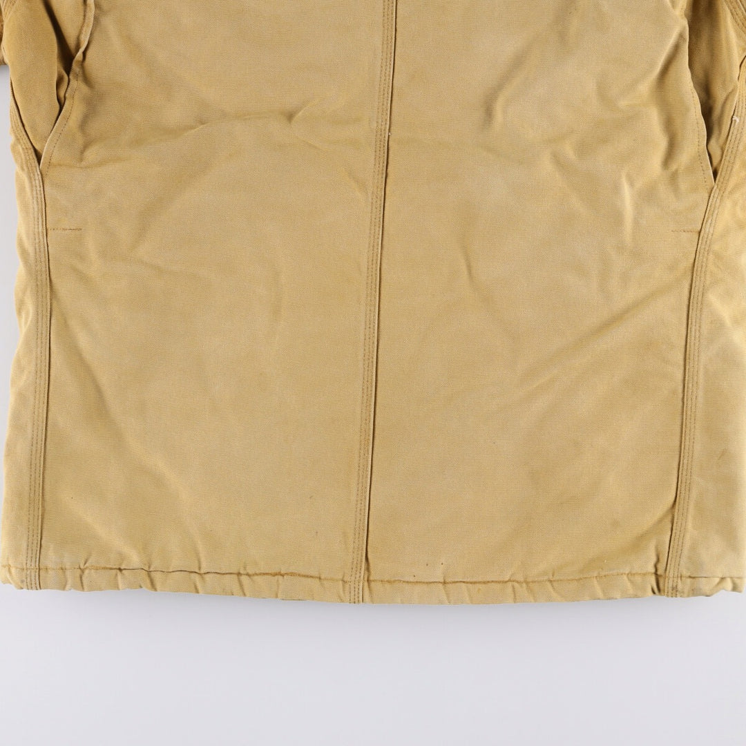 90'S Carhartt Traditional Padded Duck Work Jacket, Made in USA, Men's XL, Vintage cotton ocher yellow type Vintage Second Hand