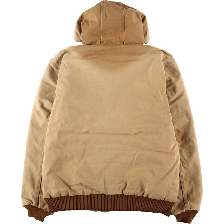 Carhartt Padded Active Jacket, Duck Full Zip Hoodie, Men's Size L unclear beige type brown Vintage Second Hand