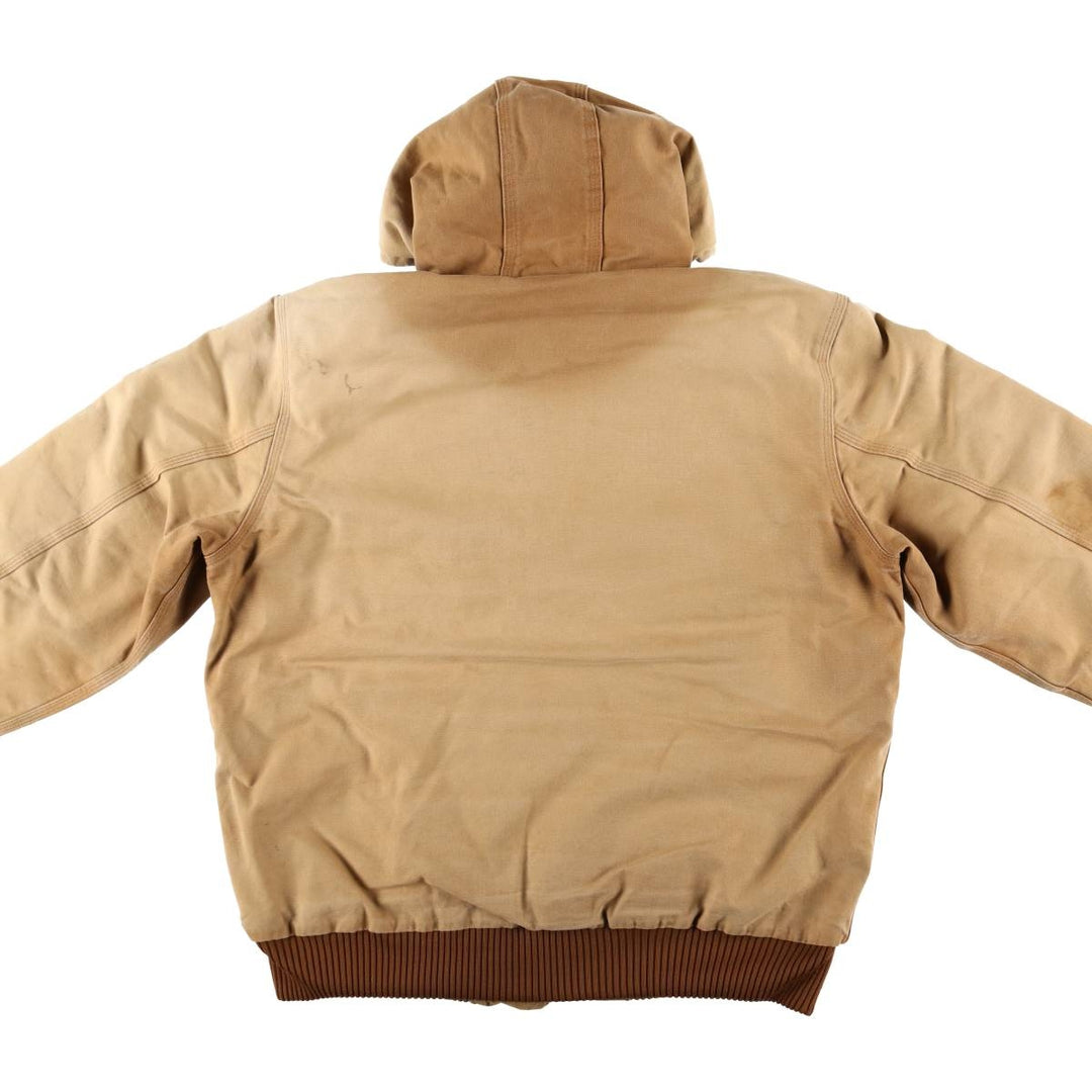 Carhartt Padded Active Jacket, Duck Full Zip Hoodie, Men's Size L unclear beige type brown Vintage Second Hand