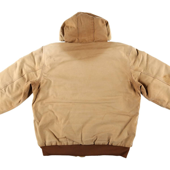 Carhartt Padded Active Jacket, Duck Full Zip Hoodie, Men's Size L unclear beige type brown Vintage Second Hand