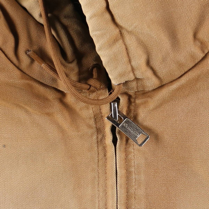 Carhartt Padded Active Jacket, Duck Full Zip Hoodie, Men's Size L unclear beige type brown Vintage Second Hand
