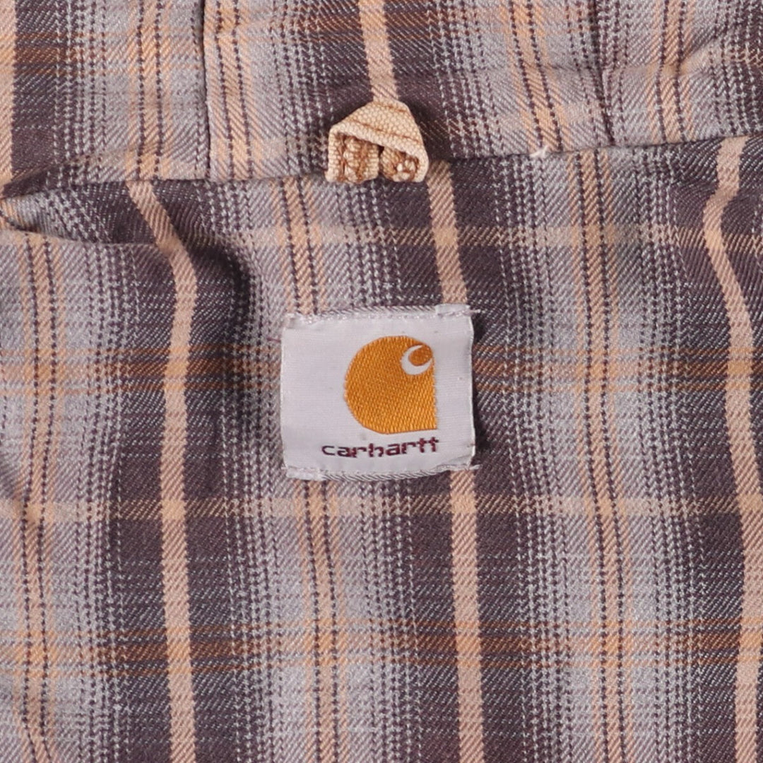 Carhartt Active Jacket Duck Full Zip Hoodie Men's L size unclear beige type brown Vintage Second Hand