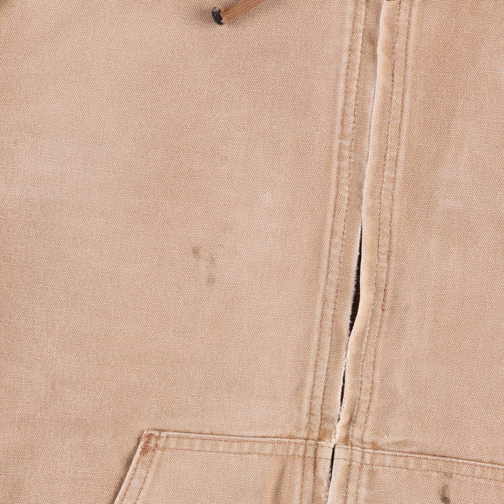 Carhartt Active Jacket Duck Full Zip Hoodie Men's L size unclear beige type brown Vintage Second Hand