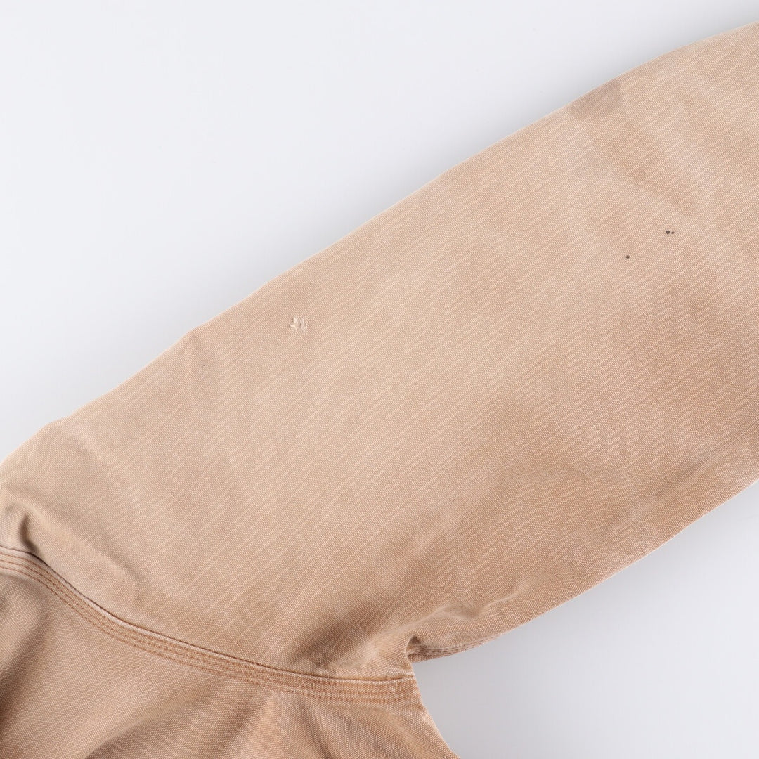 Carhartt Active Jacket Duck Full Zip Hoodie Men's L size unclear beige type brown Vintage Second Hand