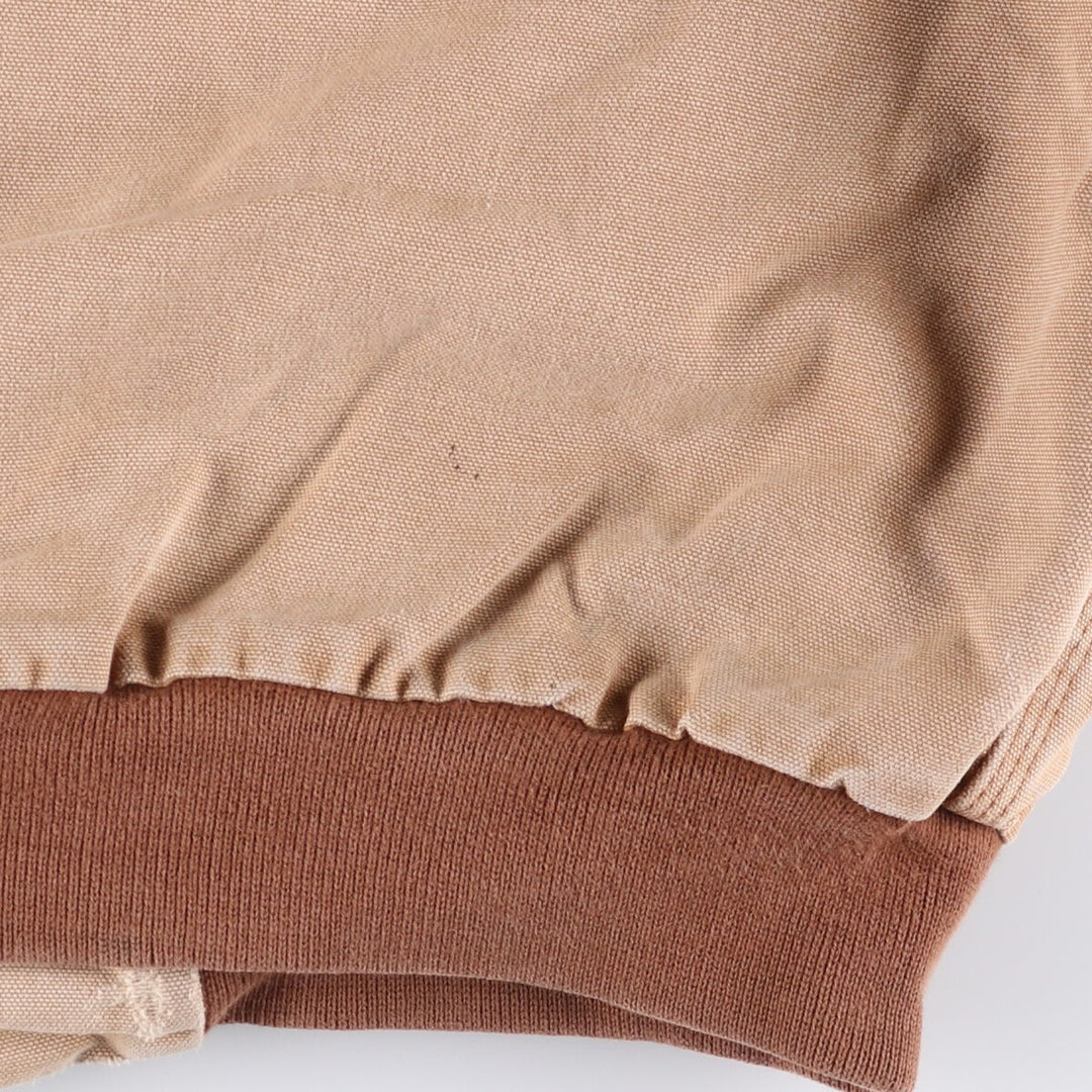 Carhartt Active Jacket Duck Full Zip Hoodie Men's L size unclear beige type brown Vintage Second Hand