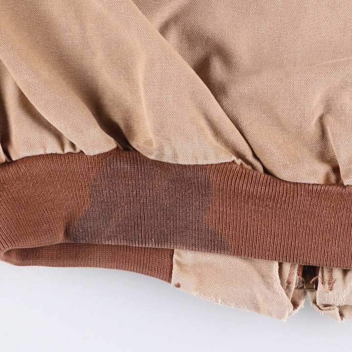 Carhartt Active Jacket Duck Full Zip Hoodie Men's L size unclear beige type brown Vintage Second Hand