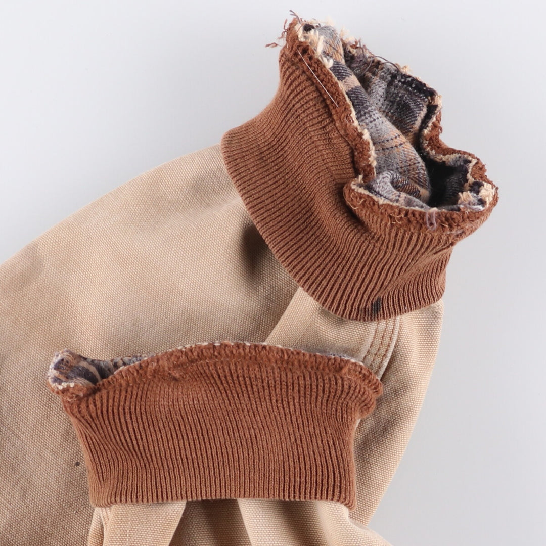 Carhartt Active Jacket Duck Full Zip Hoodie Men's L size unclear beige type brown Vintage Second Hand