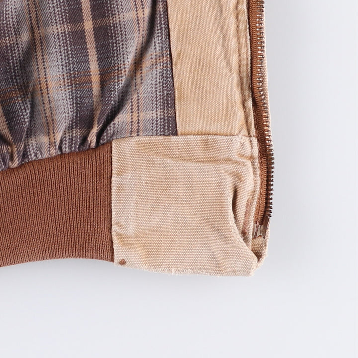 Carhartt Active Jacket Duck Full Zip Hoodie Men's L size unclear beige type brown Vintage Second Hand