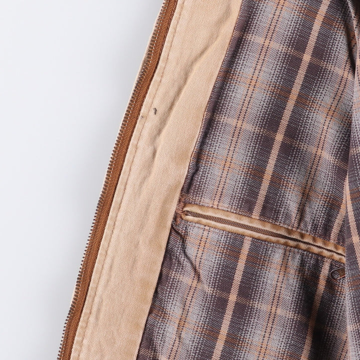 Carhartt Active Jacket Duck Full Zip Hoodie Men's L size unclear beige type brown Vintage Second Hand