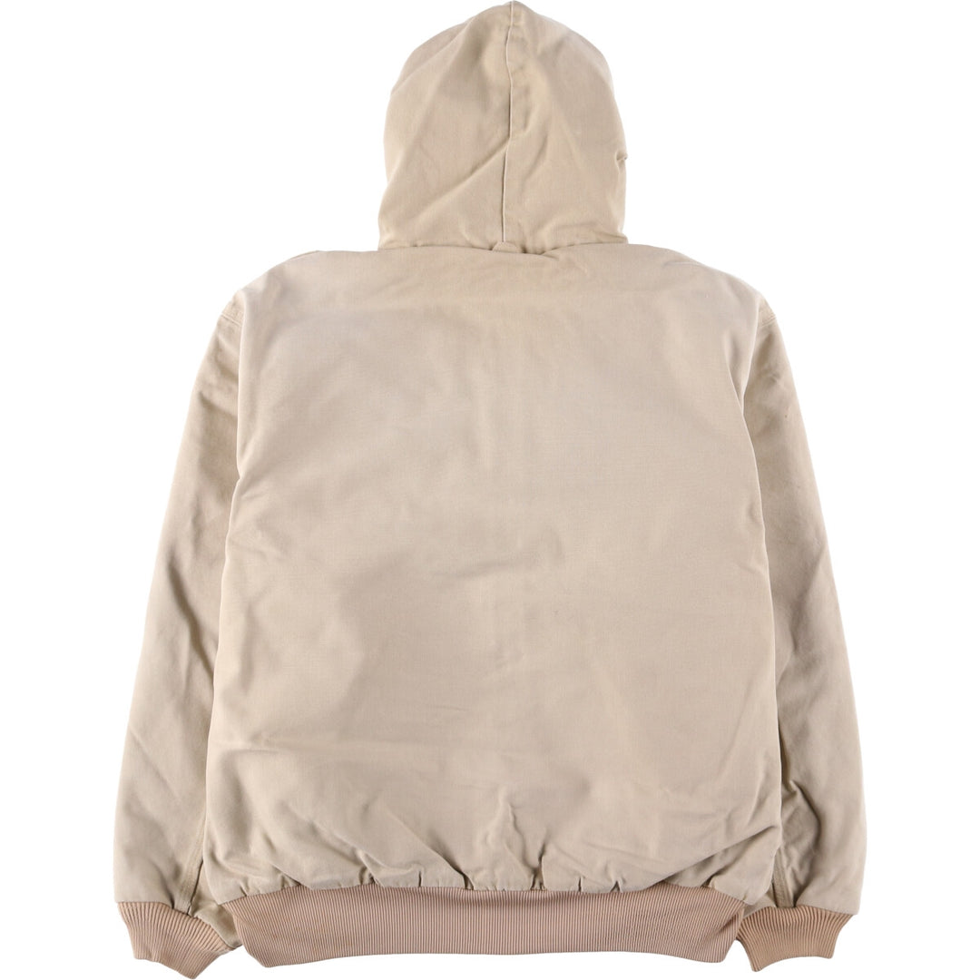 Carhartt Active Jacket Duck Full Zip Hoodie Men's XL unclear Beige type Vintage Second Hand