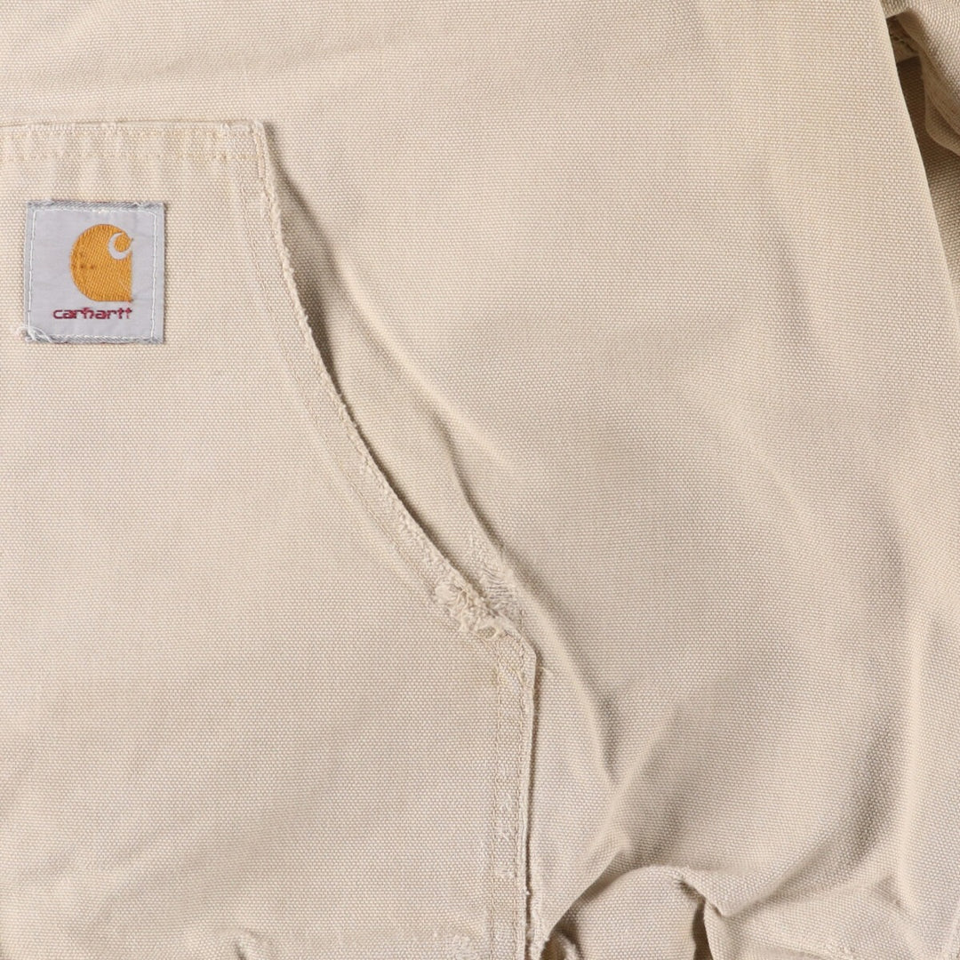 Carhartt Active Jacket Duck Full Zip Hoodie Men's XL unclear Beige type Vintage Second Hand