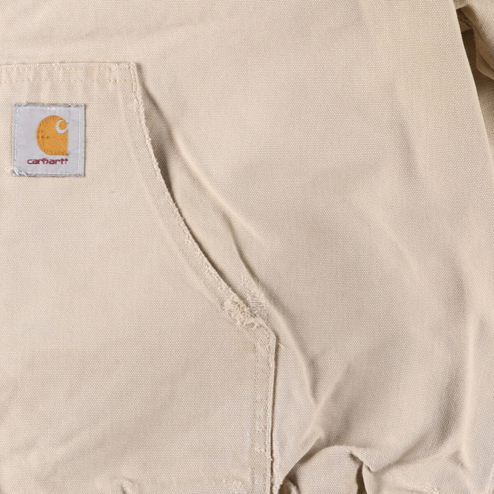 Carhartt Active Jacket Duck Full Zip Hoodie Men's XL unclear Beige type Vintage Second Hand