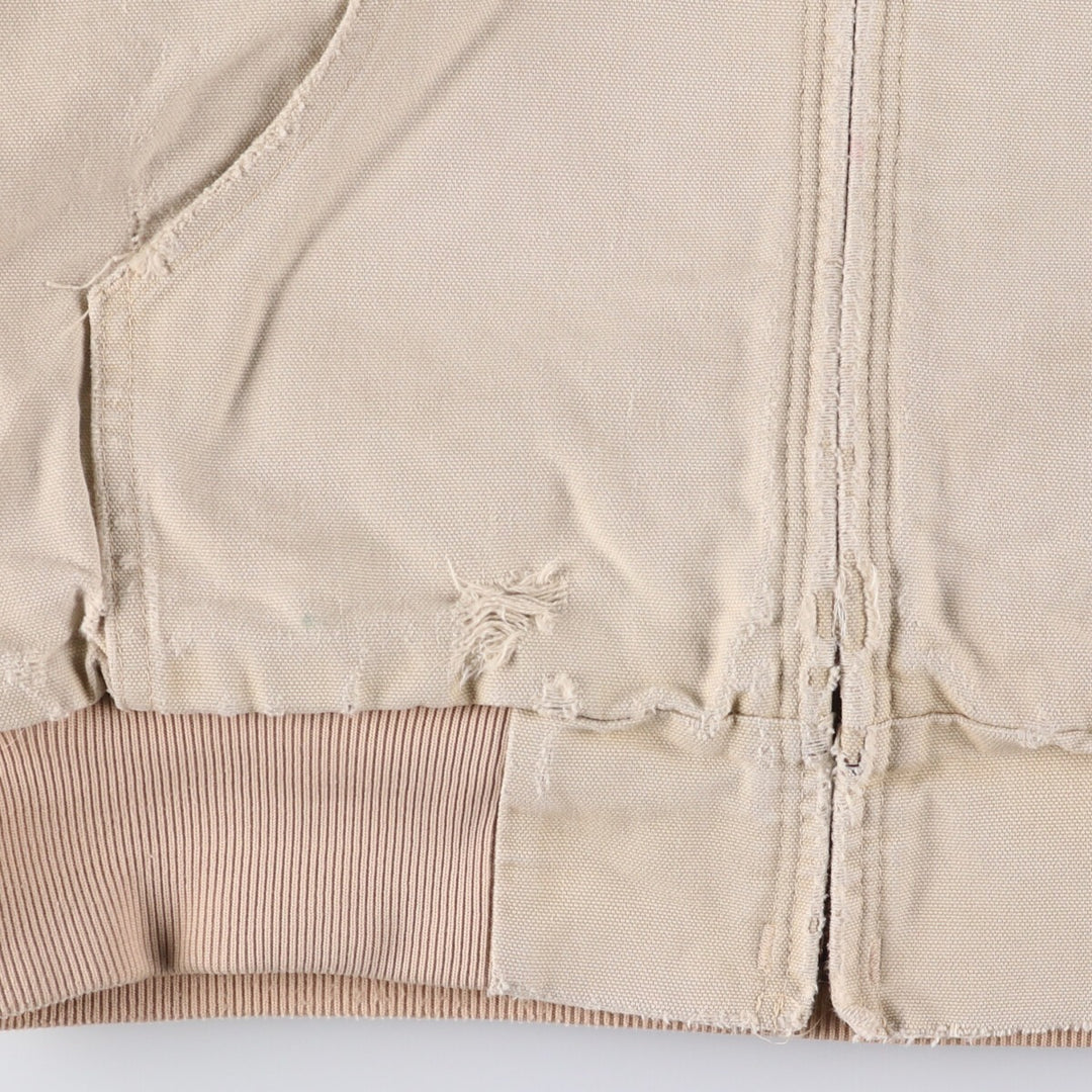 Carhartt Active Jacket Duck Full Zip Hoodie Men's XL unclear Beige type Vintage Second Hand