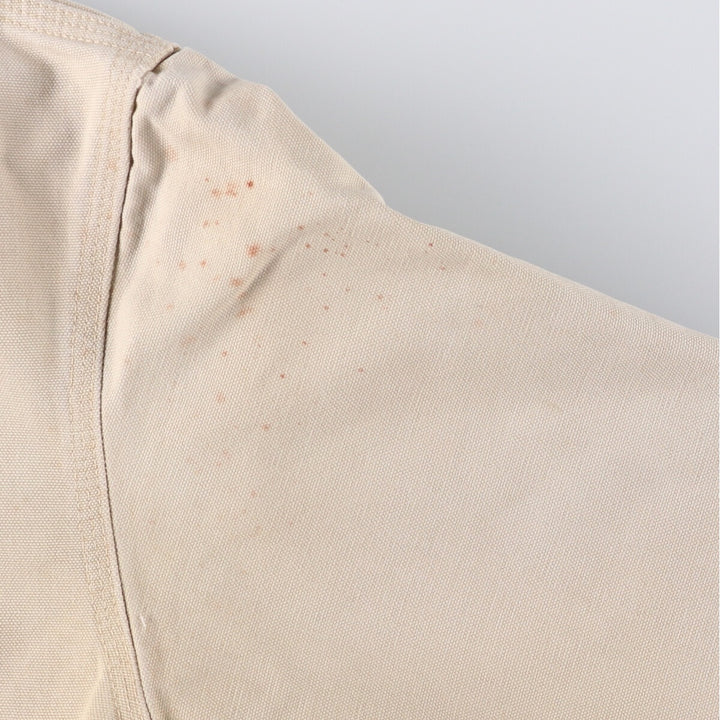 Carhartt Active Jacket Duck Full Zip Hoodie Men's XL unclear Beige type Vintage Second Hand