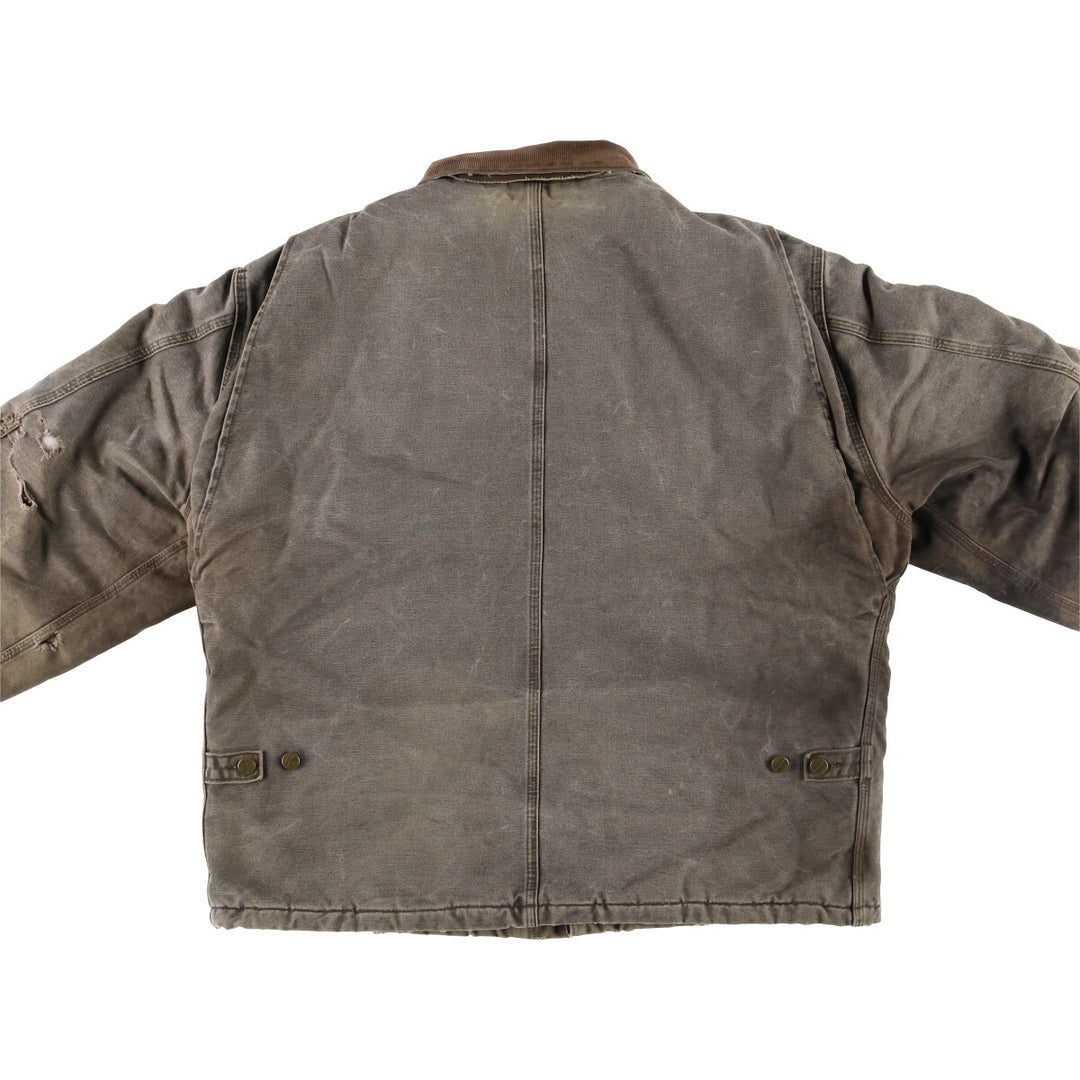 2000'S Carhartt Traditional Padded Duck Work Jacket, Made in USA, Men's Size XL cotton gray type Vintage Second Hand