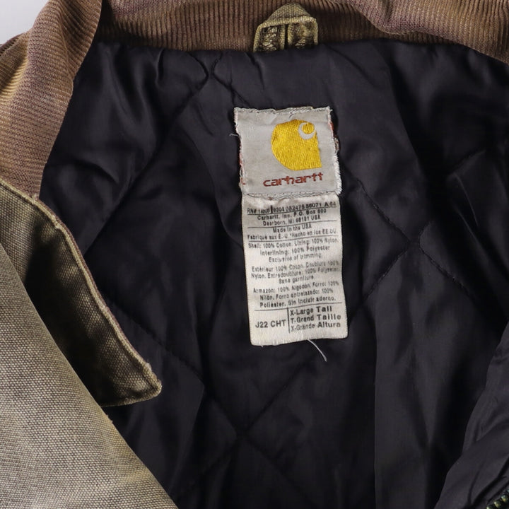 2000'S Carhartt Traditional Padded Duck Work Jacket, Made in USA, Men's Size XL cotton gray type Vintage Second Hand