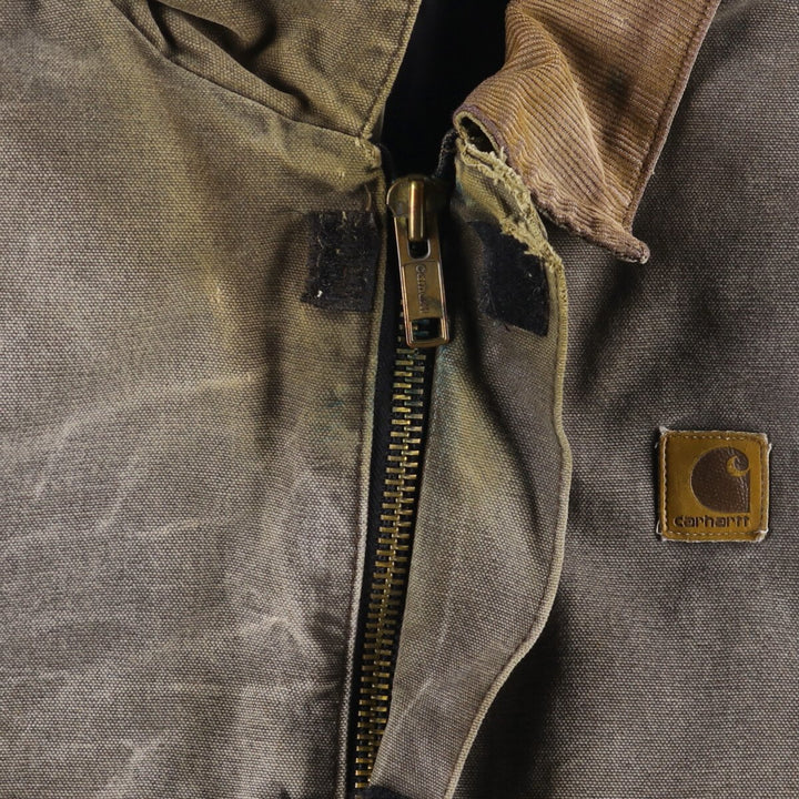 2000'S Carhartt Traditional Padded Duck Work Jacket, Made in USA, Men's Size XL cotton gray type Vintage Second Hand