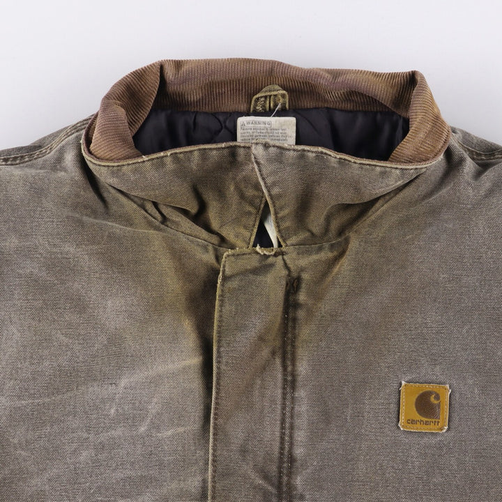 2000'S Carhartt Traditional Padded Duck Work Jacket, Made in USA, Men's Size XL cotton gray type Vintage Second Hand
