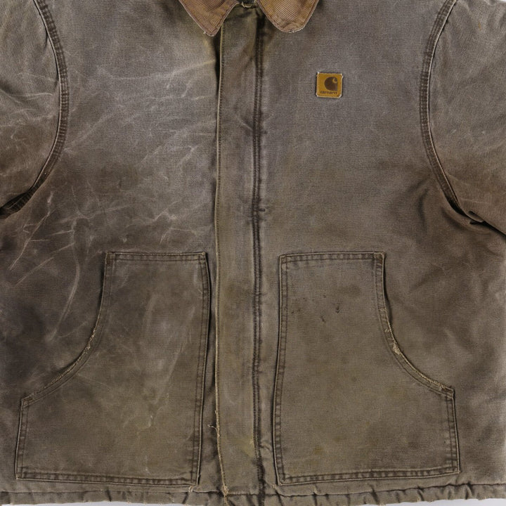 2000'S Carhartt Traditional Padded Duck Work Jacket, Made in USA, Men's Size XL cotton gray type Vintage Second Hand