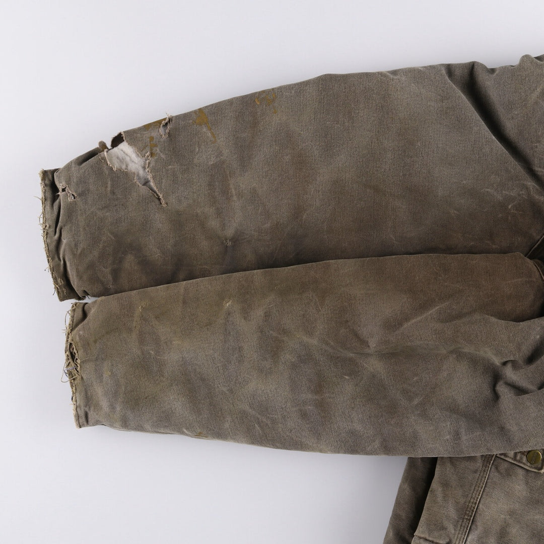 2000'S Carhartt Traditional Padded Duck Work Jacket, Made in USA, Men's Size XL cotton gray type Vintage Second Hand