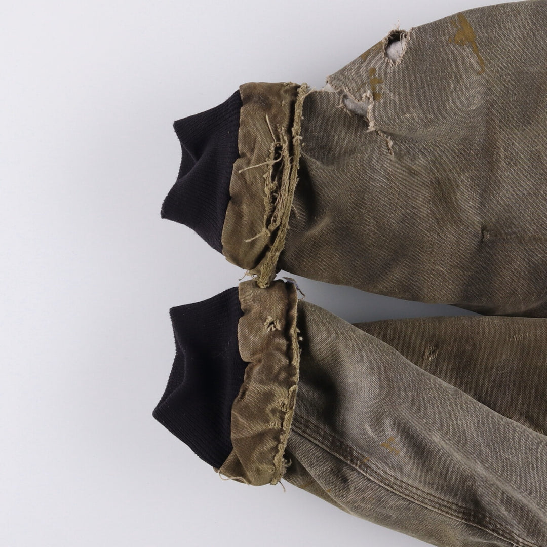 2000'S Carhartt Traditional Padded Duck Work Jacket, Made in USA, Men's Size XL cotton gray type Vintage Second Hand