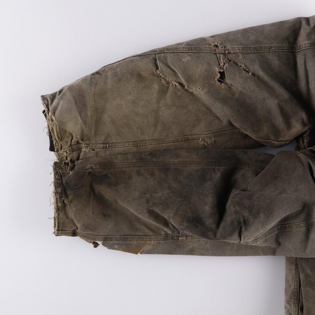 2000'S Carhartt Traditional Padded Duck Work Jacket, Made in USA, Men's Size XL cotton gray type Vintage Second Hand