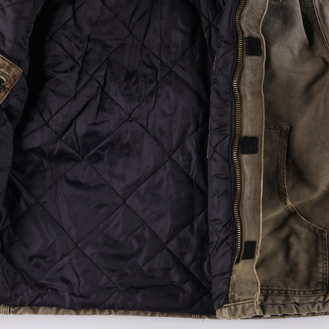 2000'S Carhartt Traditional Padded Duck Work Jacket, Made in USA, Men's Size XL cotton gray type Vintage Second Hand
