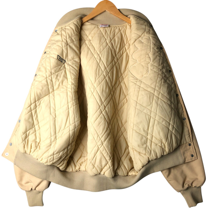 Vintage 1980s-1990'S Richard A. Leslie Birdie padded puffer jacket, made in the USA, men's size XL unclear Beige type Vintage Second Hand