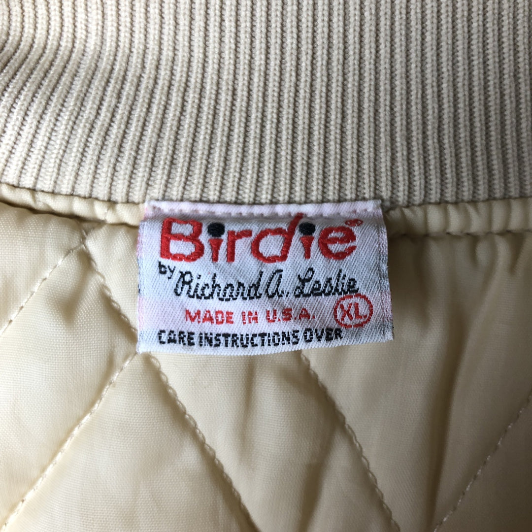 Vintage 1980s-1990'S Richard A. Leslie Birdie padded puffer jacket, made in the USA, men's size XL unclear Beige type Vintage Second Hand