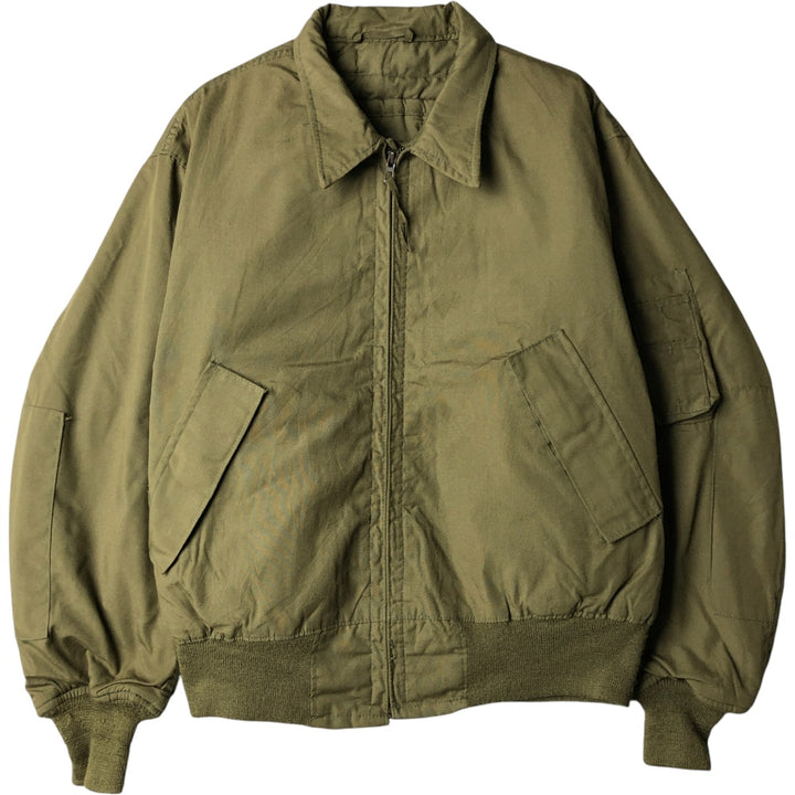 1990'S US Military Alpha CVC Nomex Tanker Jacket, Made in USA, Men's Size L Aramid Khaki type Vintage Second Hand