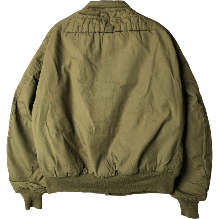 1990'S US Military Alpha CVC Nomex Tanker Jacket, Made in USA, Men's Size L Aramid Khaki type Vintage Second Hand