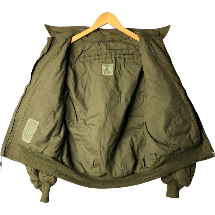 1990'S US Military Alpha CVC Nomex Tanker Jacket, Made in USA, Men's Size L Aramid Khaki type Vintage Second Hand