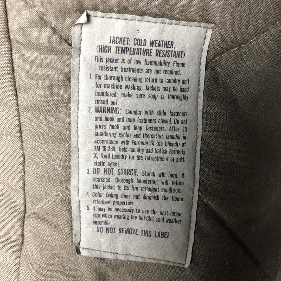 1990'S US Military Alpha CVC Nomex Tanker Jacket, Made in USA, Men's Size L Aramid Khaki type Vintage Second Hand