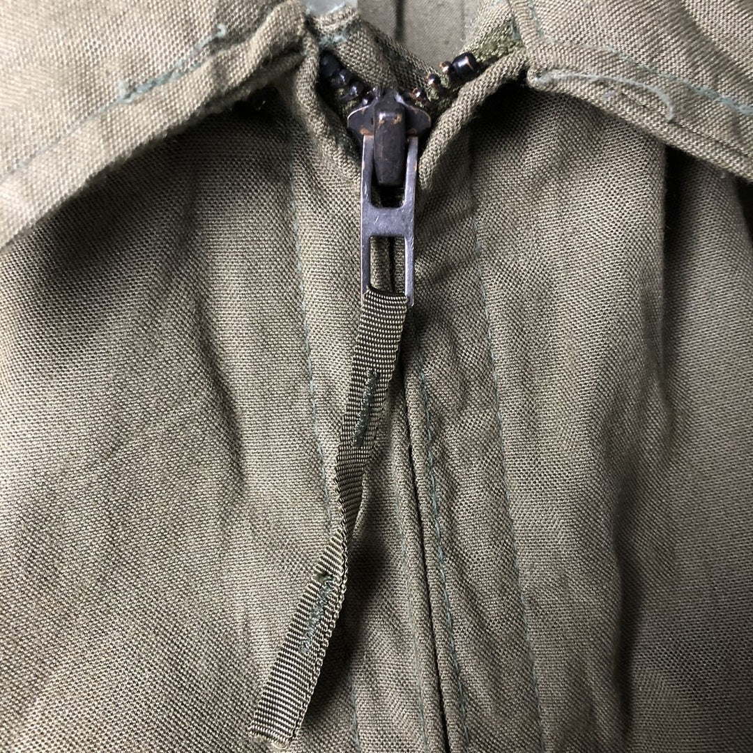 1990'S US Military Alpha CVC Nomex Tanker Jacket, Made in USA, Men's Size L Aramid Khaki type Vintage Second Hand