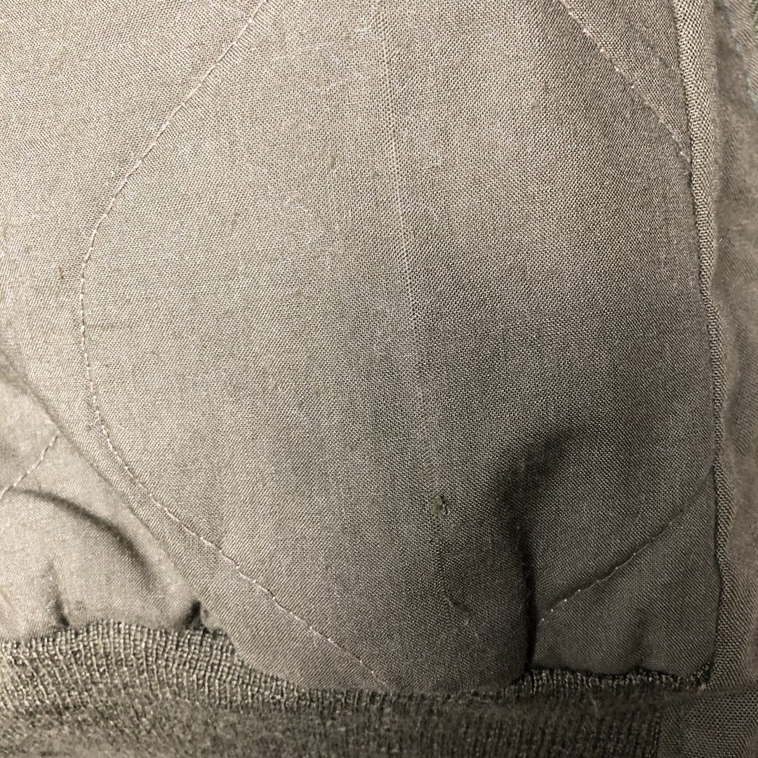 1990'S US Military Alpha CVC Nomex Tanker Jacket, Made in USA, Men's Size L Aramid Khaki type Vintage Second Hand