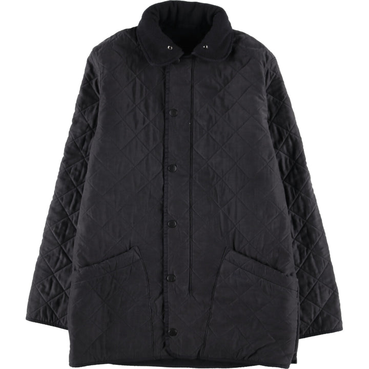 2000s~ Barbour Micrafiber Polar Quilt 3-Warrant Quilted Jacket, Men's Size Medium polyester black type Vintage Second Hand