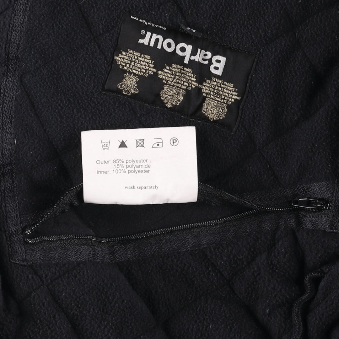 2000s~ Barbour Micrafiber Polar Quilt 3-Warrant Quilted Jacket, Men's Size Medium polyester black type Vintage Second Hand