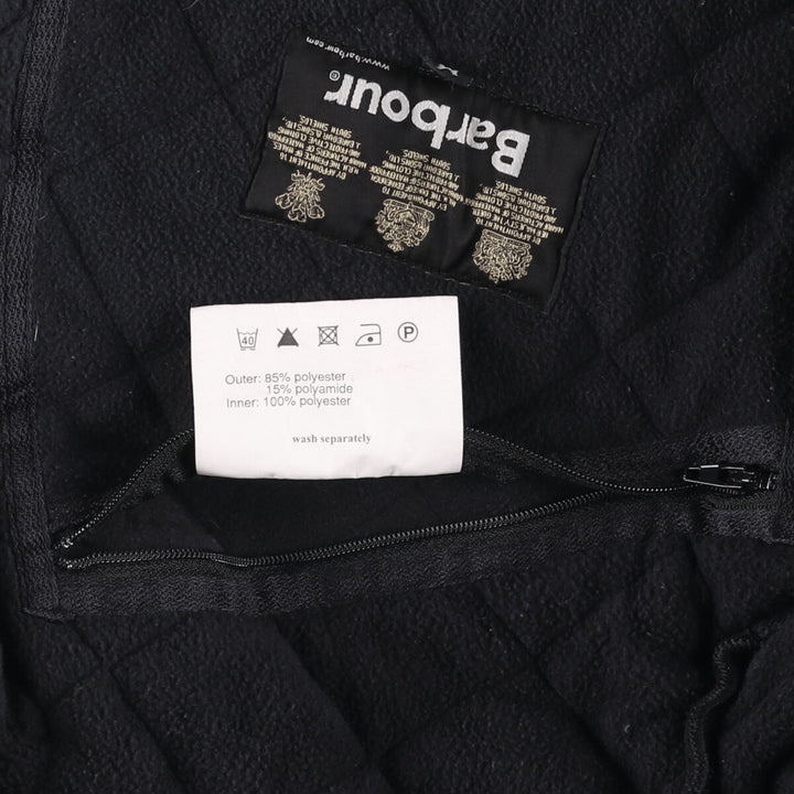 2000s~ Barbour Micrafiber Polar Quilt 3-Warrant Quilted Jacket, Men's Size Medium polyester black type Vintage Second Hand