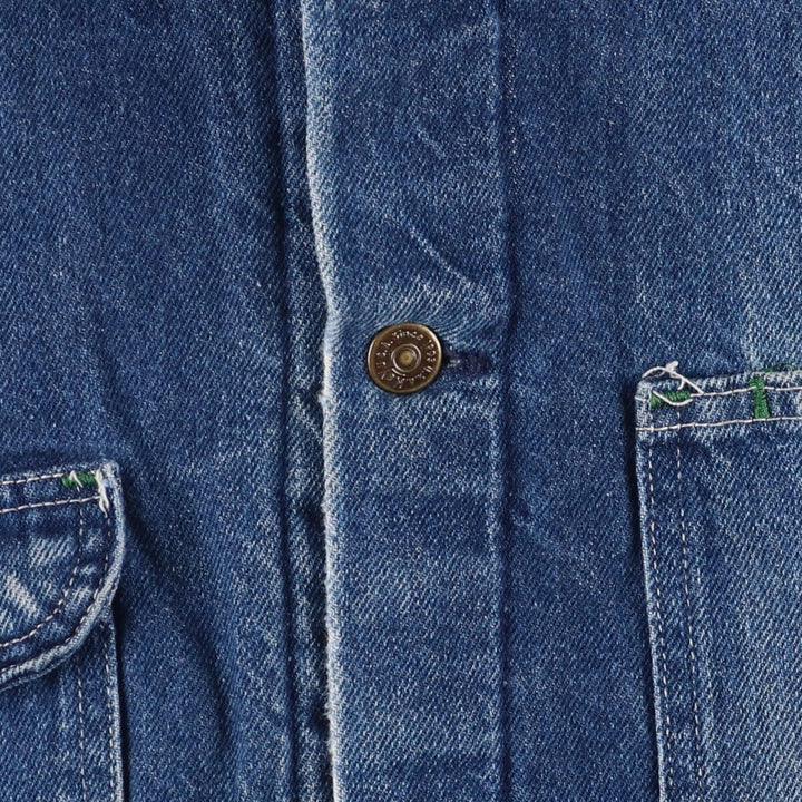 Vintage 70'S Key denim coveralls, men's size XL unclear blue type Vintage Second Hand