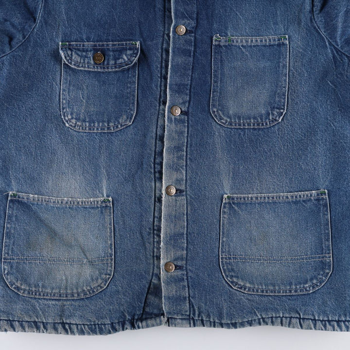 Vintage 70'S Key denim coveralls, men's size XL unclear blue type Vintage Second Hand