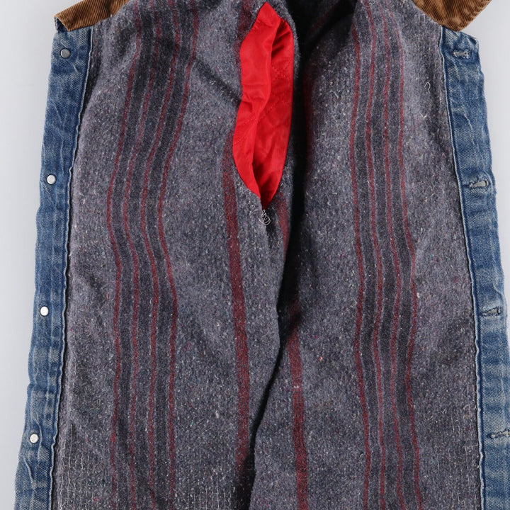 Vintage 70'S Key denim coveralls, men's size XL unclear blue type Vintage Second Hand