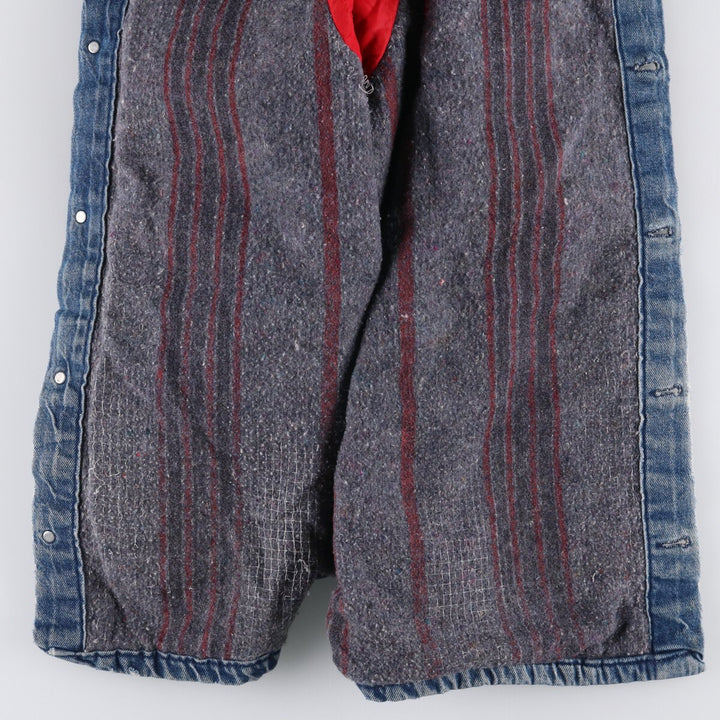 Vintage 70'S Key denim coveralls, men's size XL unclear blue type Vintage Second Hand