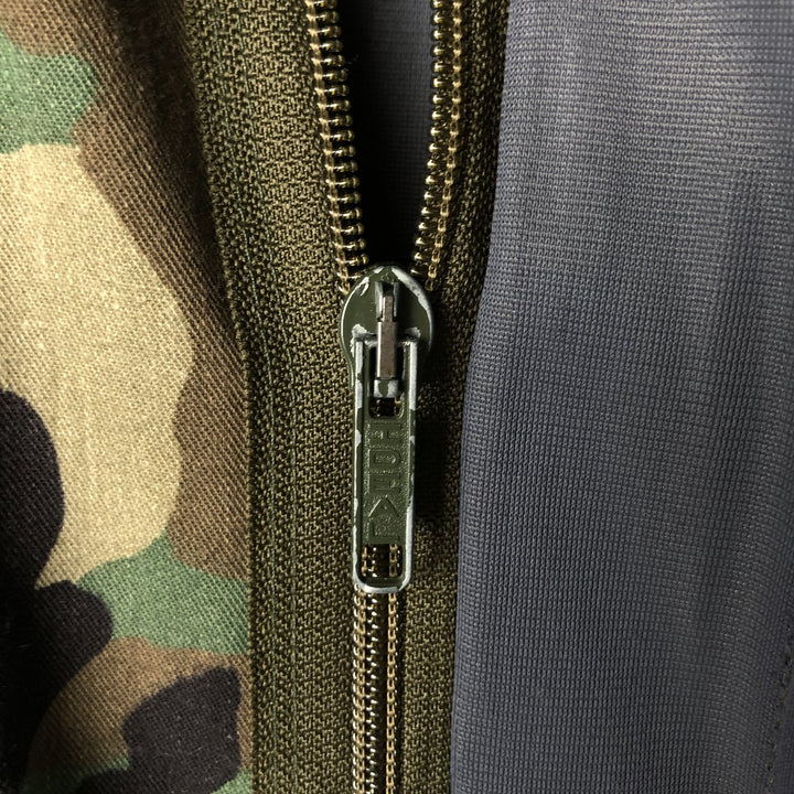 1980'S US Military Chemical Protective Suit, Camouflage Pattern Woodland Camo Military Jacket, Made in USA, Medium, Men's Size M unclear Khaki type Vintage Second Hand