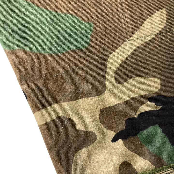 1980'S US Military Chemical Protective Suit, Camouflage Pattern Woodland Camo Military Jacket, Made in USA, Medium, Men's Size M unclear Khaki type Vintage Second Hand