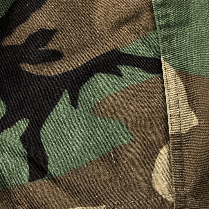 1980'S US Military Chemical Protective Suit, Camouflage Pattern Woodland Camo Military Jacket, Made in USA, Medium, Men's Size M unclear Khaki type Vintage Second Hand