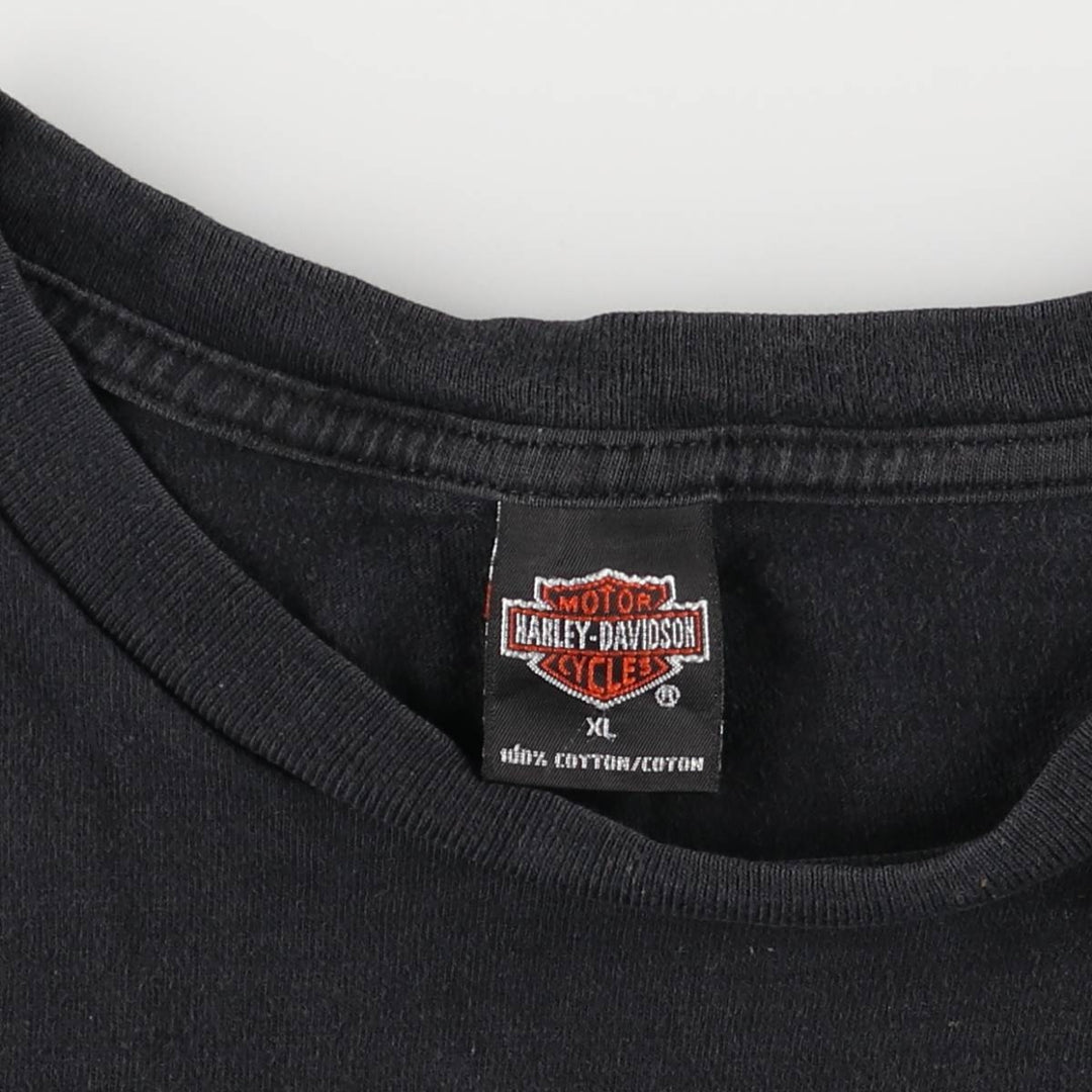 Harley-Davidson Motorcycle Bike T-shirt Made in USA Men's XL cotton black type Vintage Second Hand