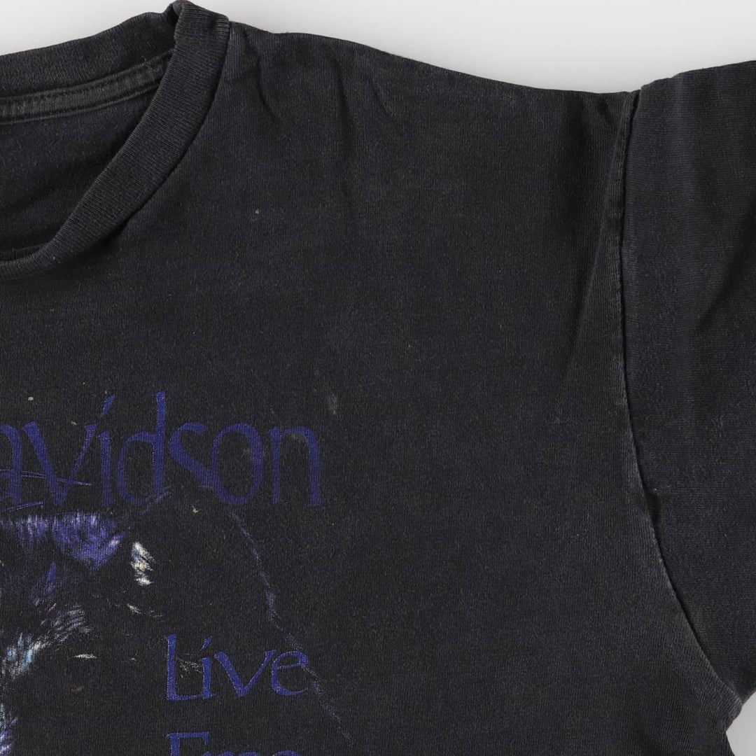 Harley-Davidson Motorcycle Bike T-shirt Made in USA Men's XL cotton black type Vintage Second Hand