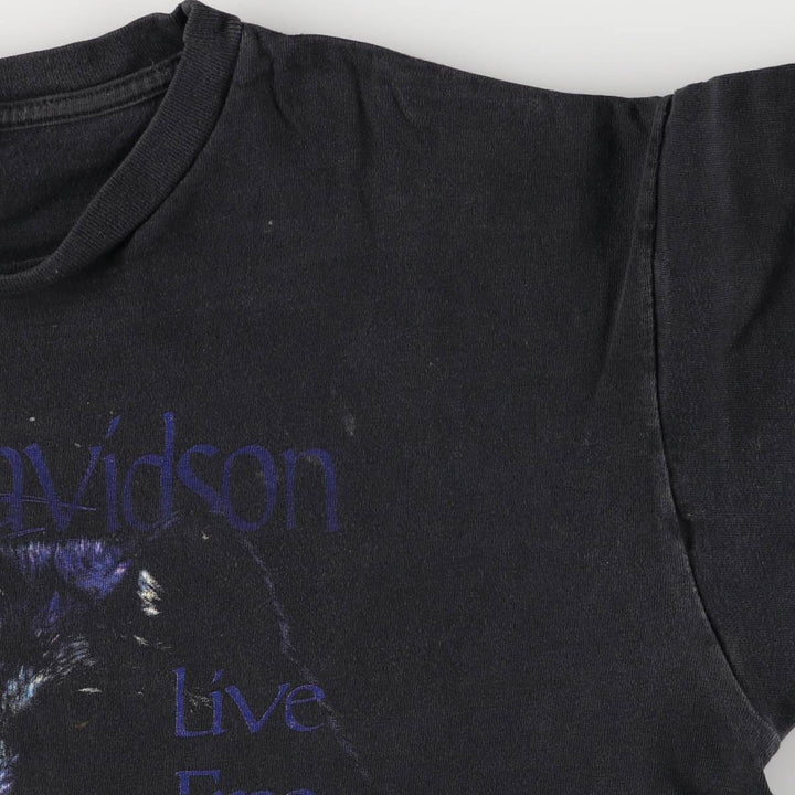 Harley-Davidson Motorcycle Bike T-shirt Made in USA Men's XL cotton black type Vintage Second Hand