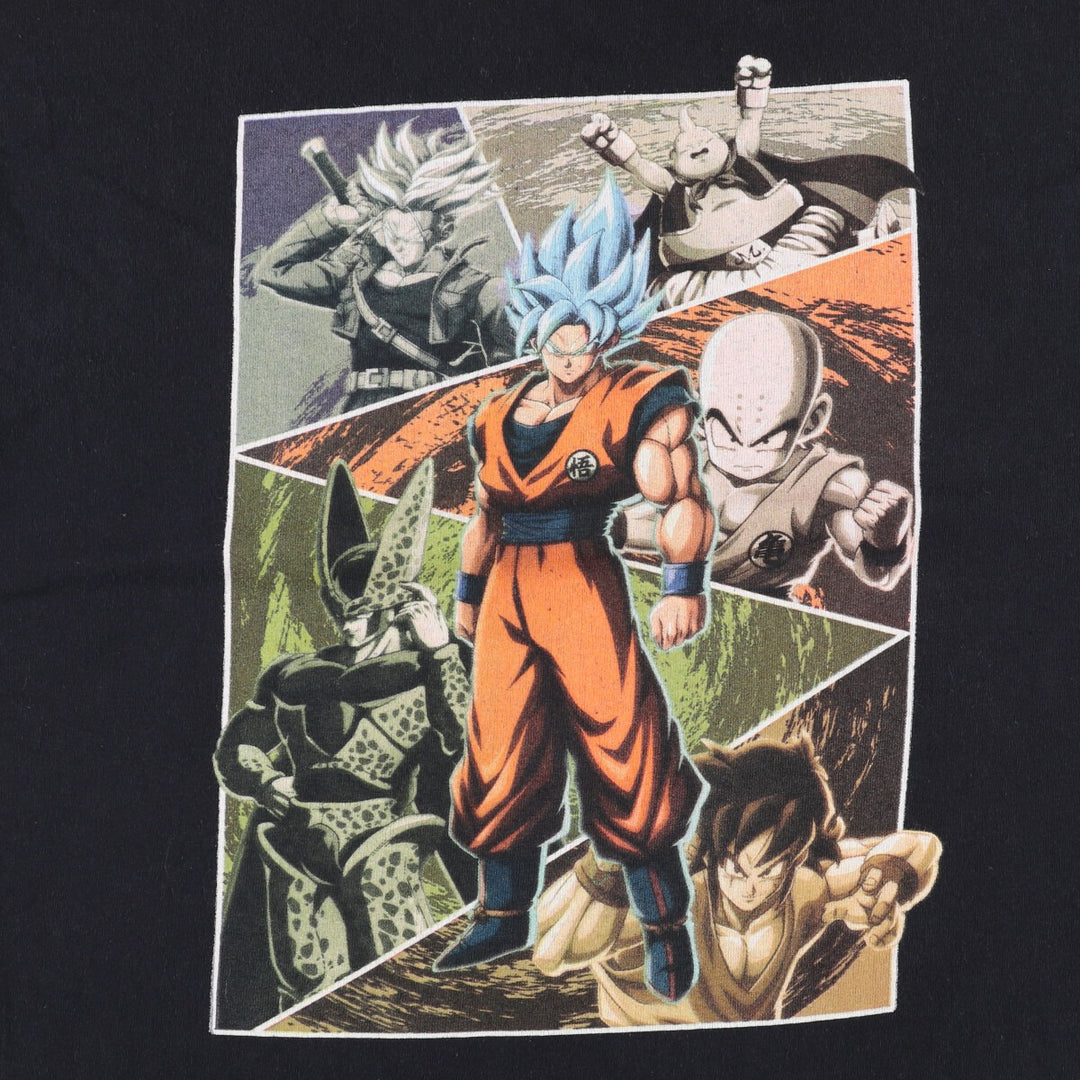 DORAGONBALL FighterZ Dragon Ball FighterZ Anime Character Print T-Shirt, Men's Size Medium cotton black type Vintage Second Hand