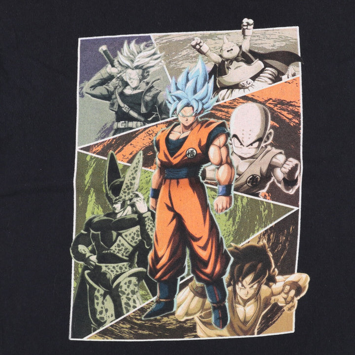 DORAGONBALL FighterZ Dragon Ball FighterZ Anime Character Print T-Shirt, Men's Size Medium cotton black type Vintage Second Hand